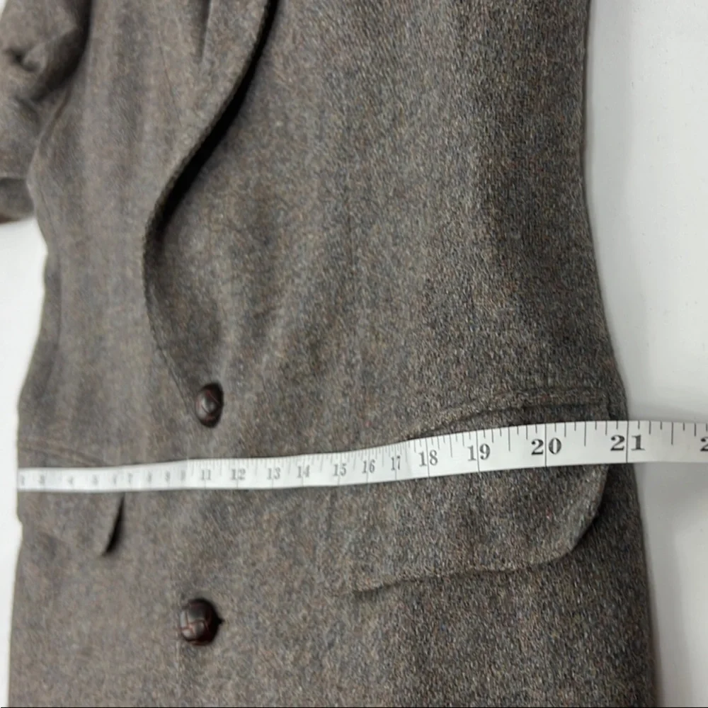 Vintage May‎ D&F Academia Gray Wool Sport Coat Professor Elbow Patches  Size M